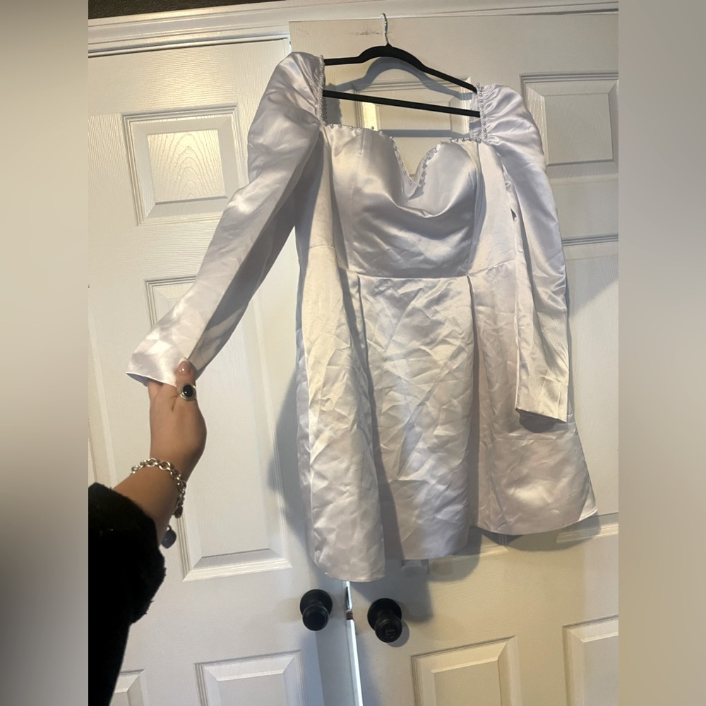 Bridal Dress Short with Bow and Pearls New